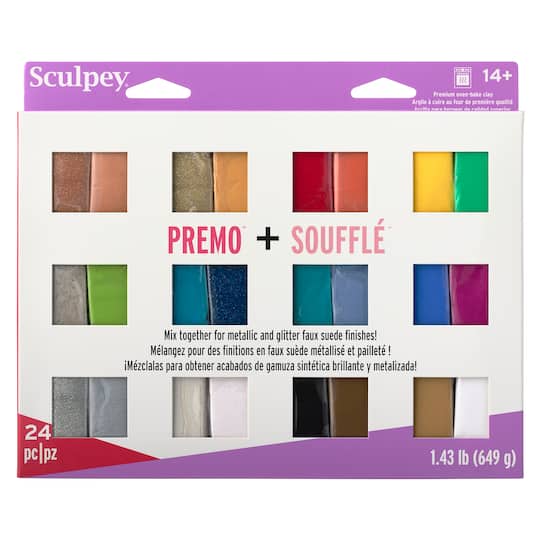 6 Packs: 24 ct. (144 total) 1oz. Sculpey® Premo™ & Soufflé™ Oven-Bake Clay